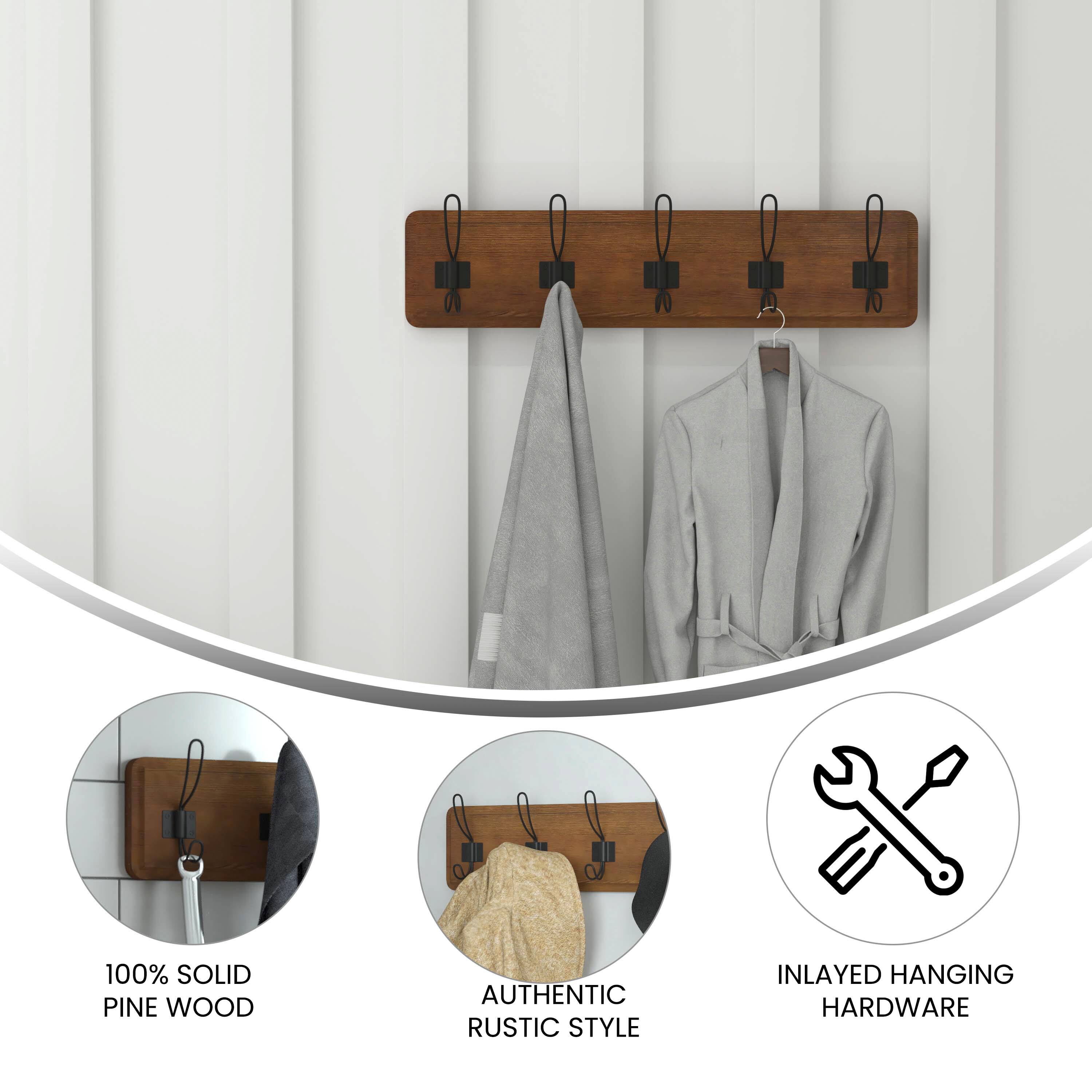 100% SOLID PINE WOOD  
AUTHENTIC RUSTIC STYLE  
INLAID HANGING HARDWARE