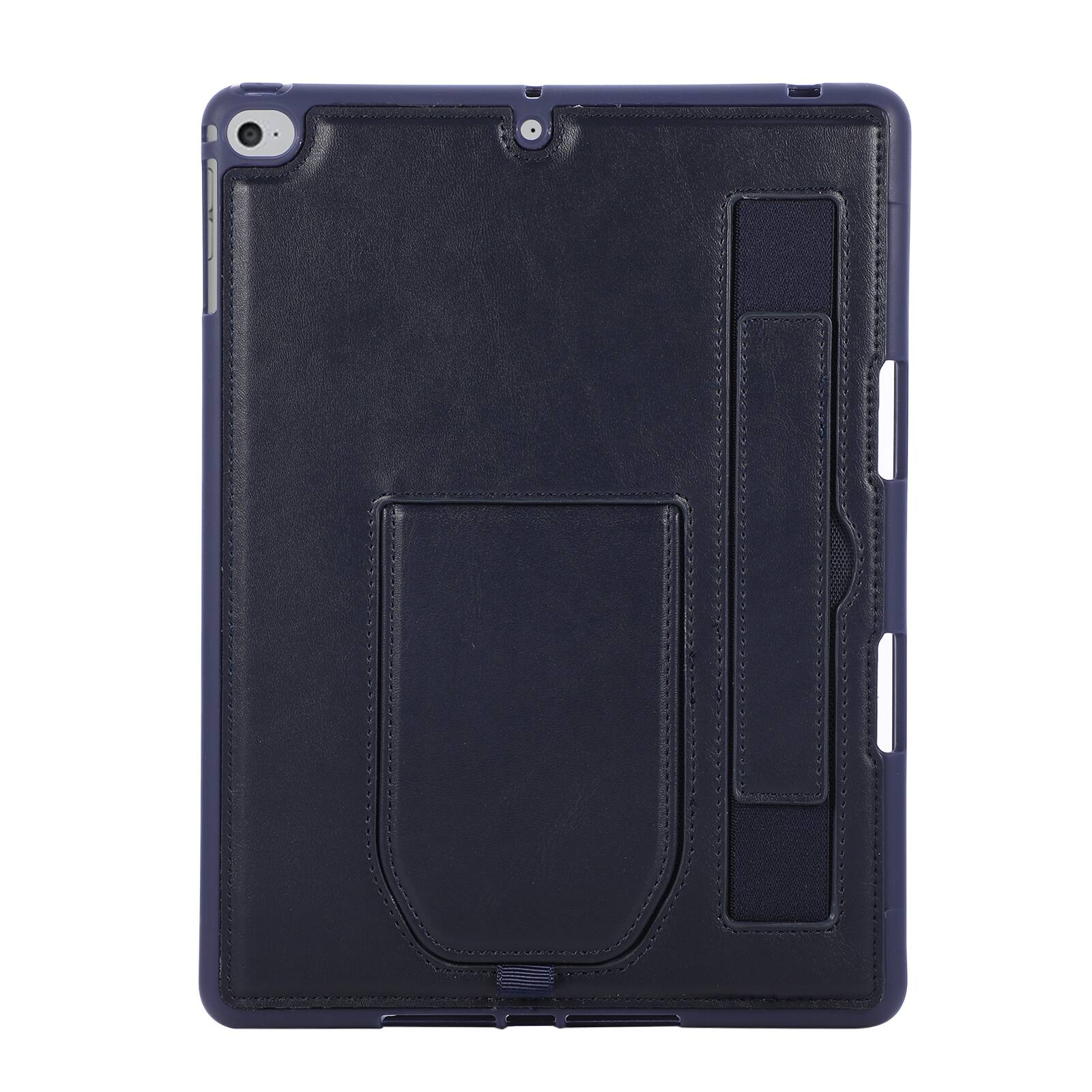 Alt View 2. Dteck - Shockproof Case for Apple iPad (6th Generation) 9.7" 2018 with Hand Strap and Kickstand, PU Leather TPU Protective Cover - Blue.
