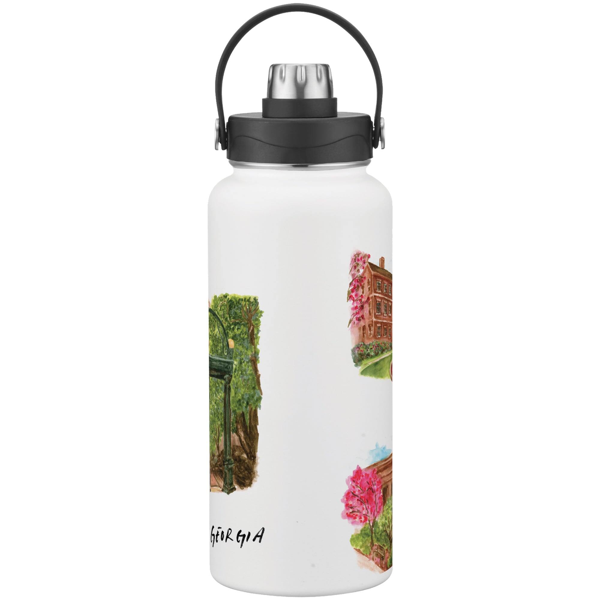 Alt View 1. Indigo Falls - Georgia Bulldogs Laura Wilcox Watercolors 34oz. Water Bottle - Multicolor.