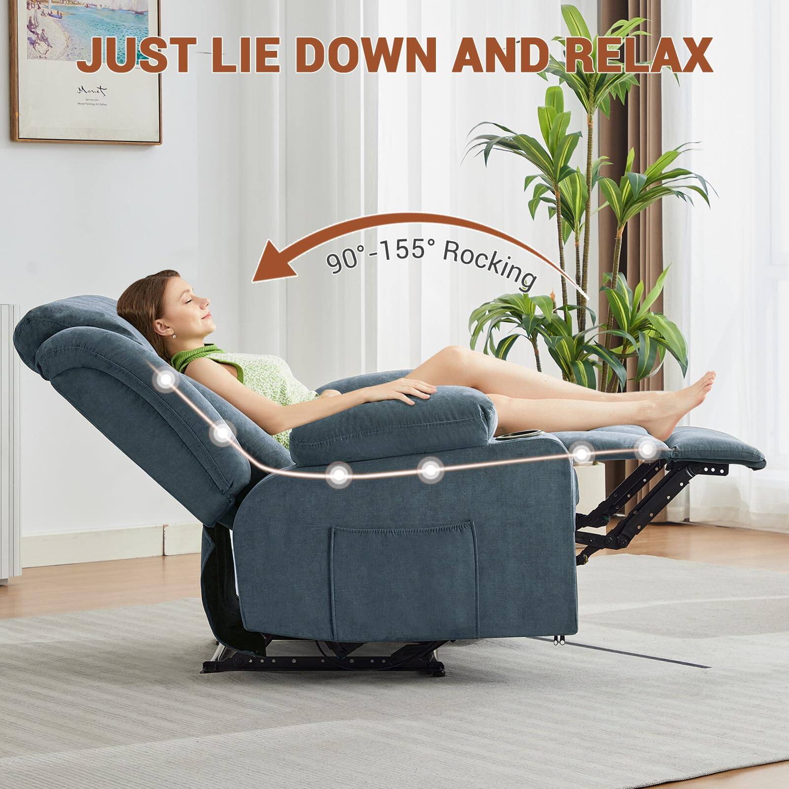 JUST LIE DOWN AND RELAX

90°-155° Rocking