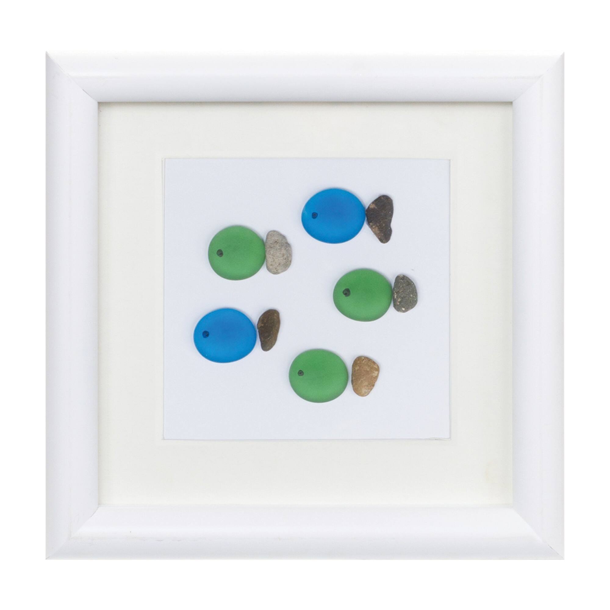 Left. BreeBe - Bird and Fish Wall Art (Set of 2) - White.