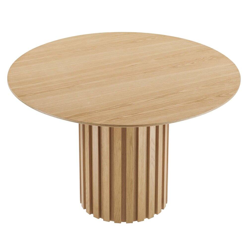 Alt View 2. Modway - Senja 47" Round Dining Table - Brown.
