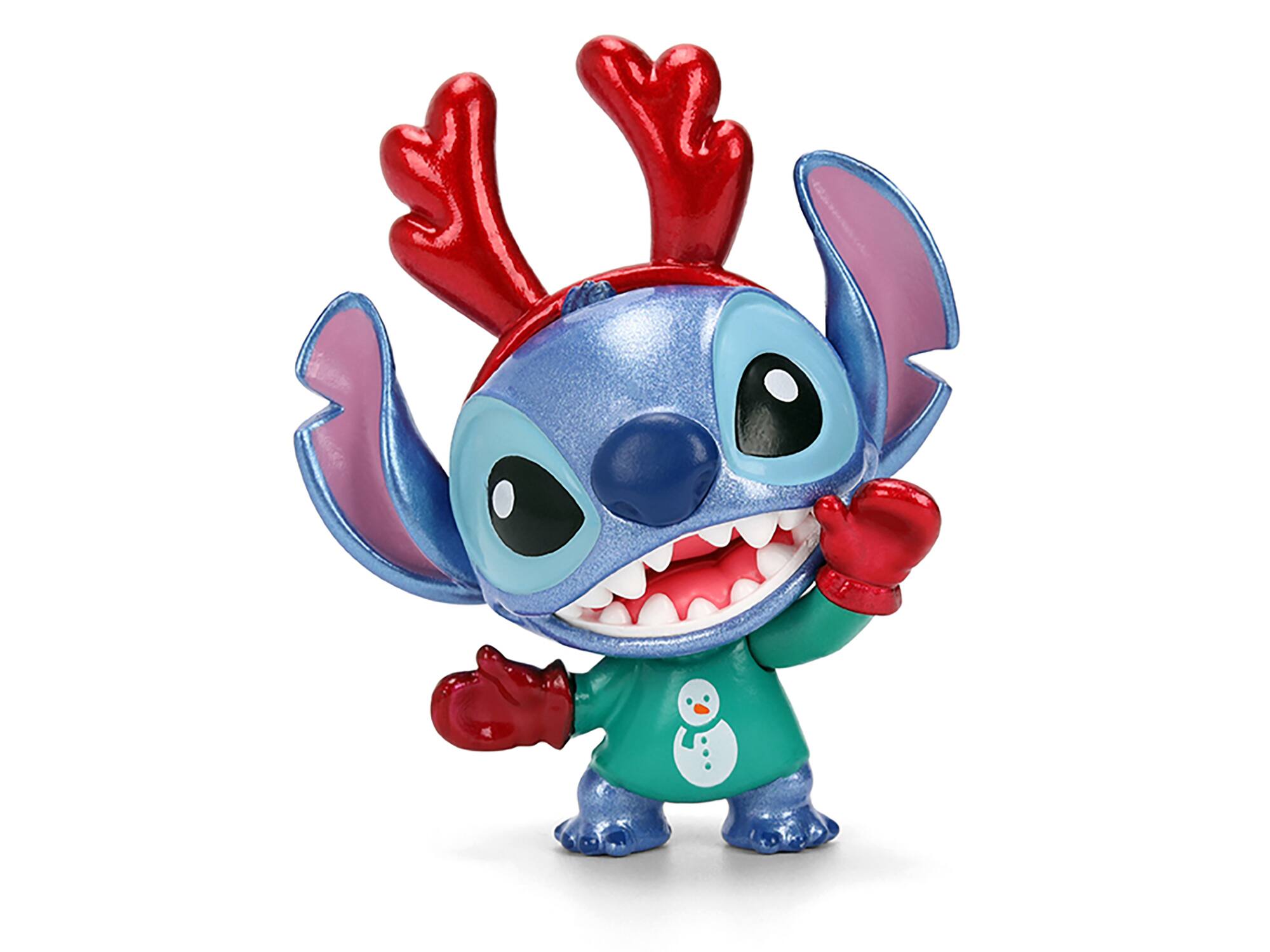Back. Jada - Set of 4 Diecast Figures "Disney's Stitch Christmas Edition" "Metalfigs" Series by Jada - Multicolor.