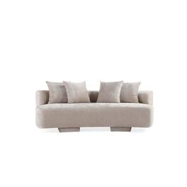Manhattan Comfort - Verandah Mid-Century Modern 91" Chenille Sofa - Beige