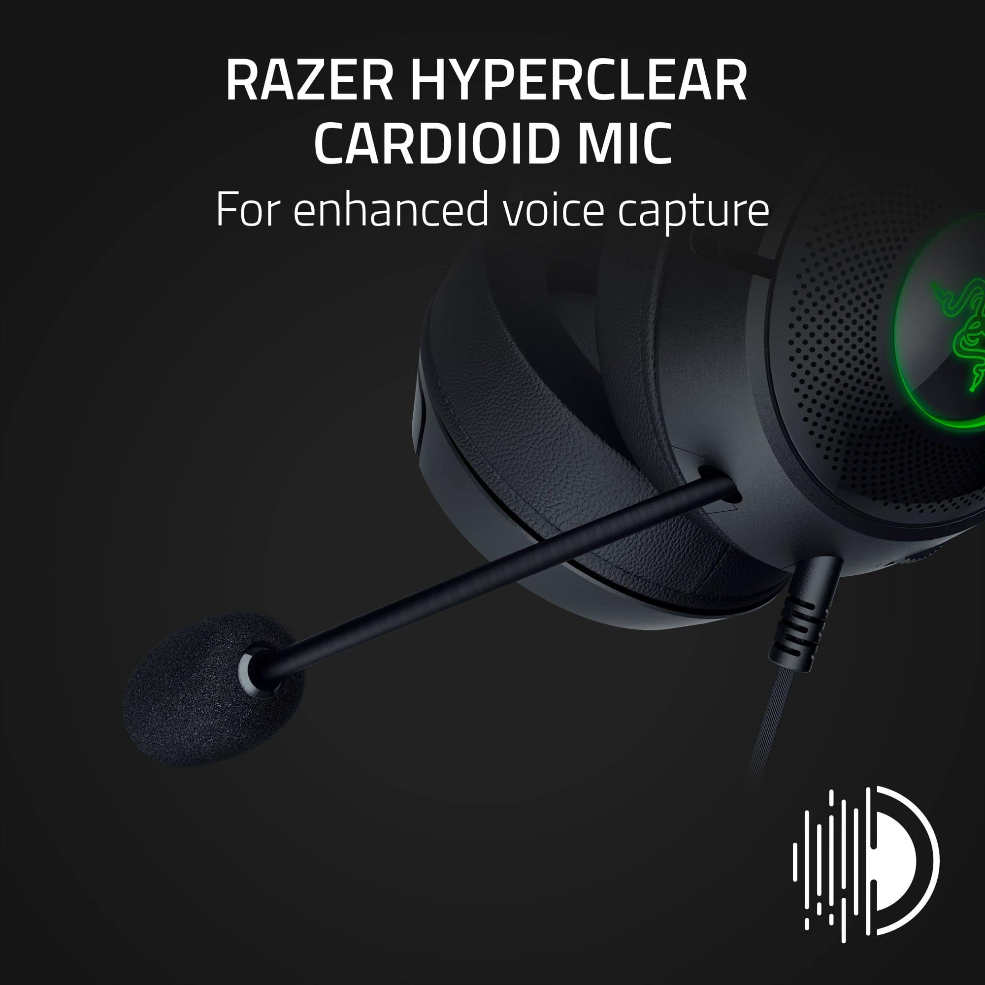 RAZER HYPERCLEAR CARDIOID MIC For enhanced voice capture.