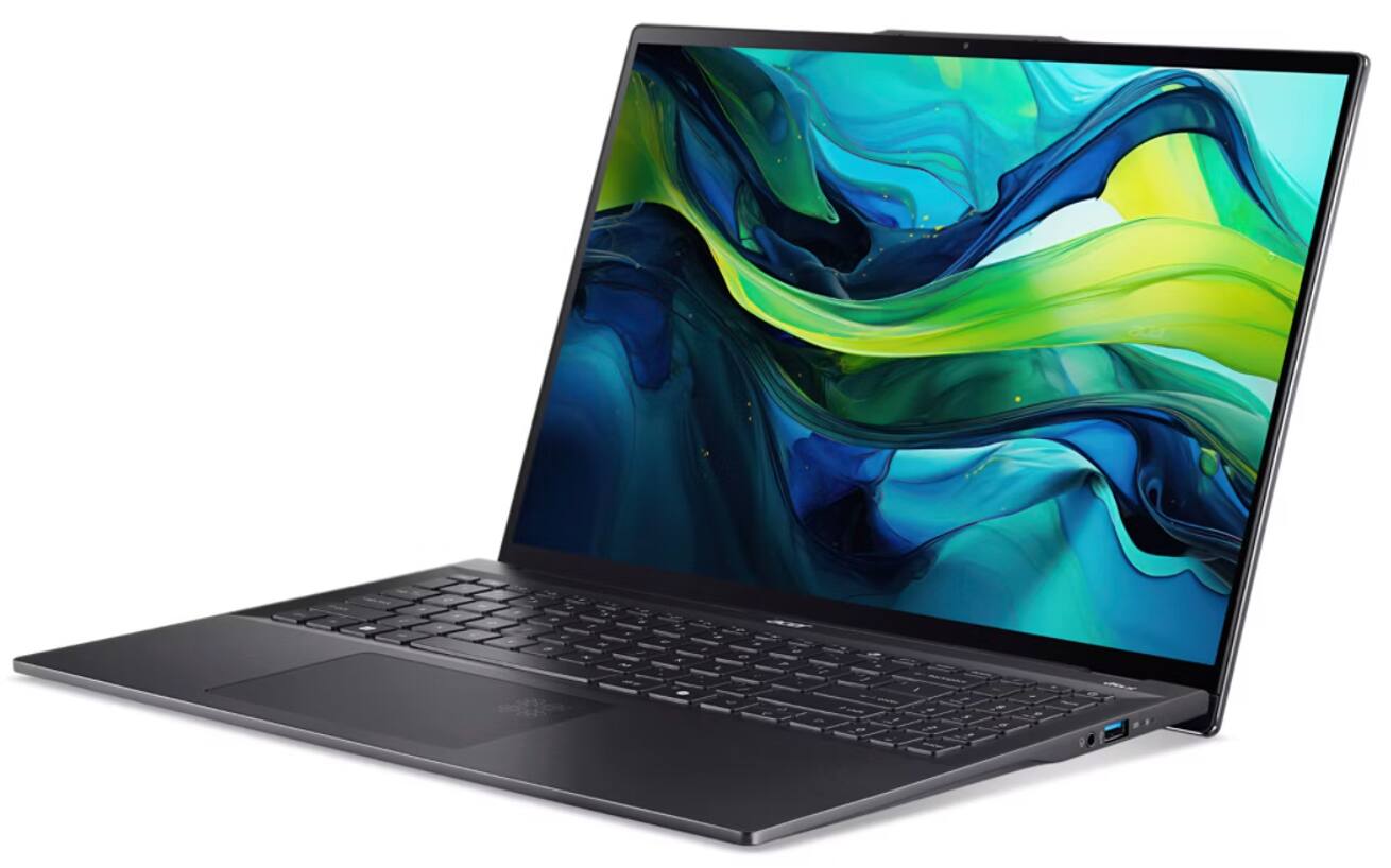 Alt View 9. Acer - Swift 16 AI Laptop 16.0 2.8K Display (Ultra 7-256V, 16GB, 1TB SSD, Intel Arc, Backlit KB, Win 11 Home) w/USB Hub - Ice Black.