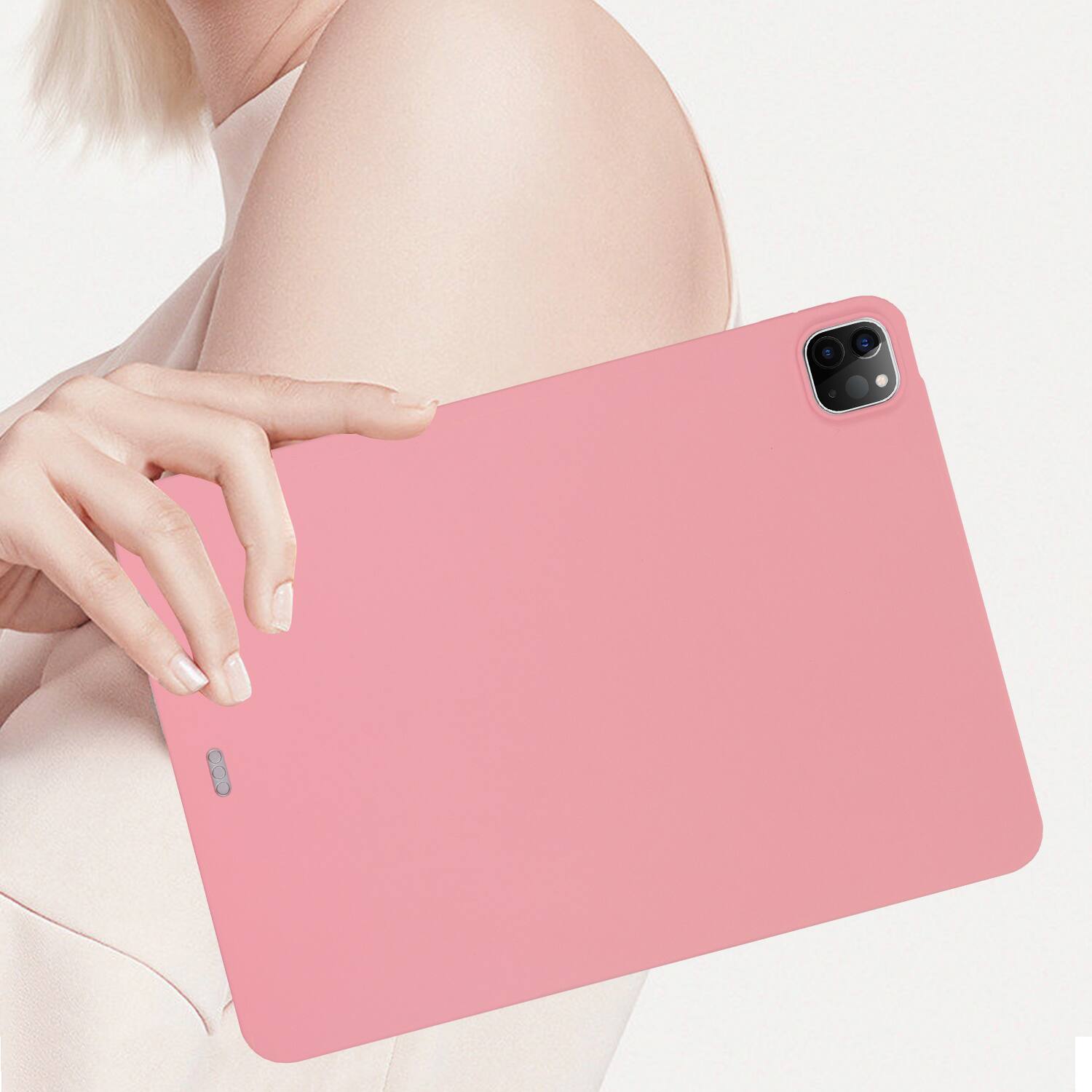 Alt View 1. Dteck - Case For Apple iPad Pro 11'' (M5) 2025/(M4) 2024 Slim Lightweight Soft TPU Skin-Friendly Anti-Scratch Protective Cover - Pink.