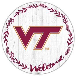 Fan Creations - Virginia Tech Hokies 12" Welcome Circle Sign - Multicolor