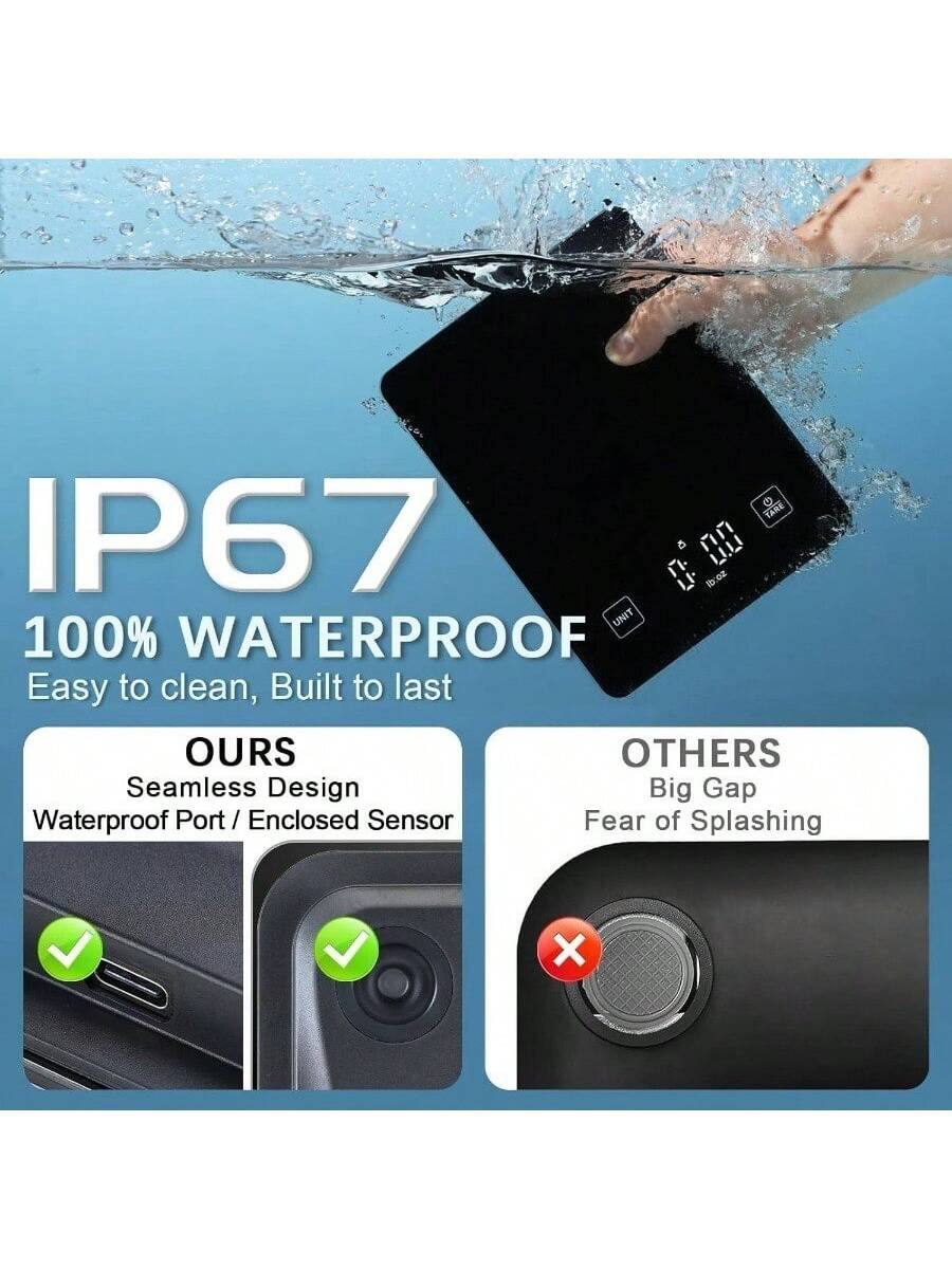 IP67  
100% WATERPROOF  
Easy to clean, Built to last  

OURS  
Seamless Design  
Waterproof Port / Enclosed Sensor  

OTHERS  
Big Gap  
Fear of Splashing
