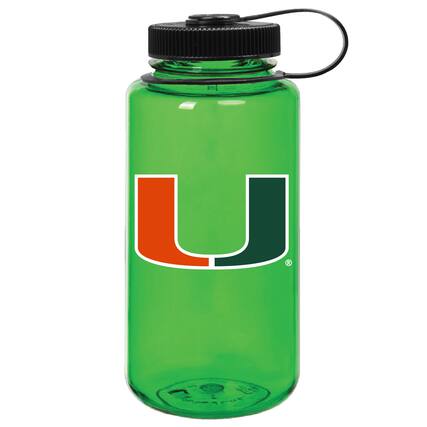 Front. Nordic Company - Green Miami Hurricanes 32oz. Nalgene Sustainable Wide Mouth Water Bottle - Green.