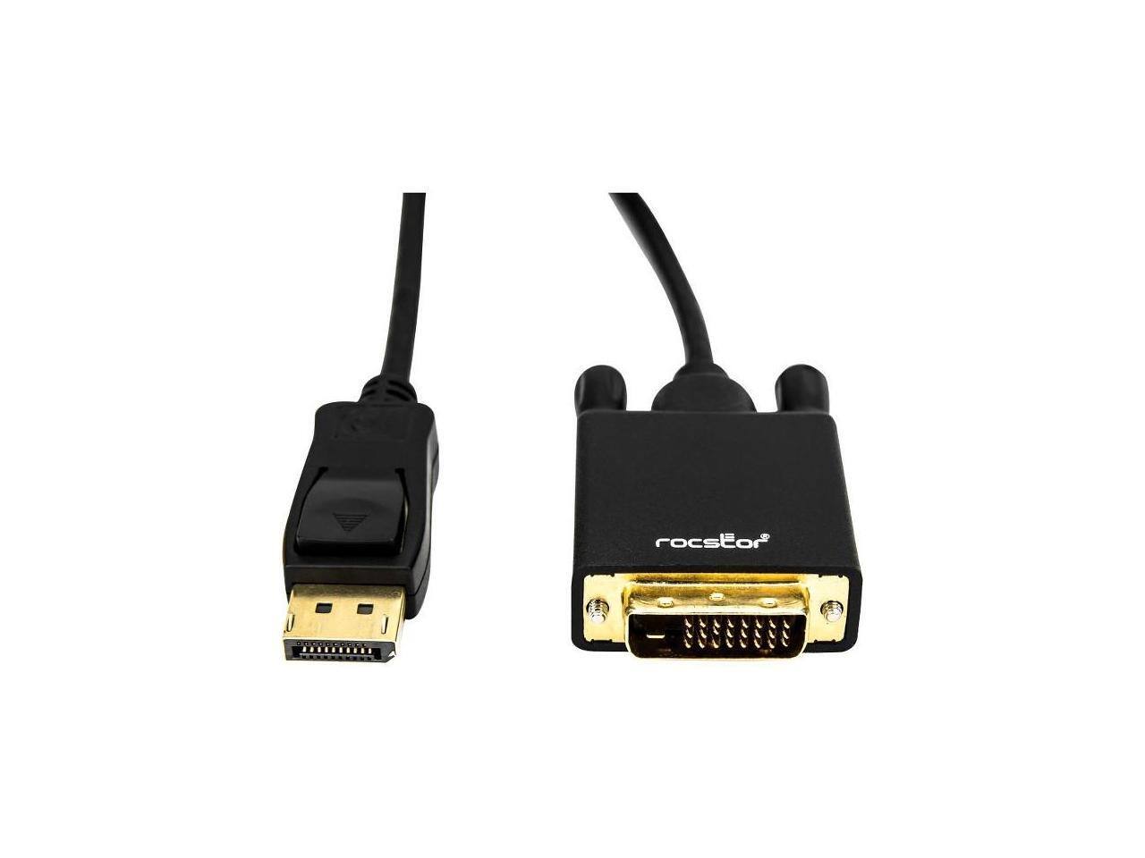 Alt View 7. Rocstor - Rocstor premium 6 ft DisplayPort 1.2v to DVI Cable M/M - Supports 3840 x 2160 @ 30Hz - 2K, 4K @ 30Hz - 1 x DisplayPort - Black.