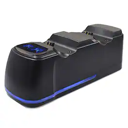 YONWAY - Game Controller Charging Base for 2 PS4 Controllers, Fast Charging Dock Station with Indicator and USB Cable