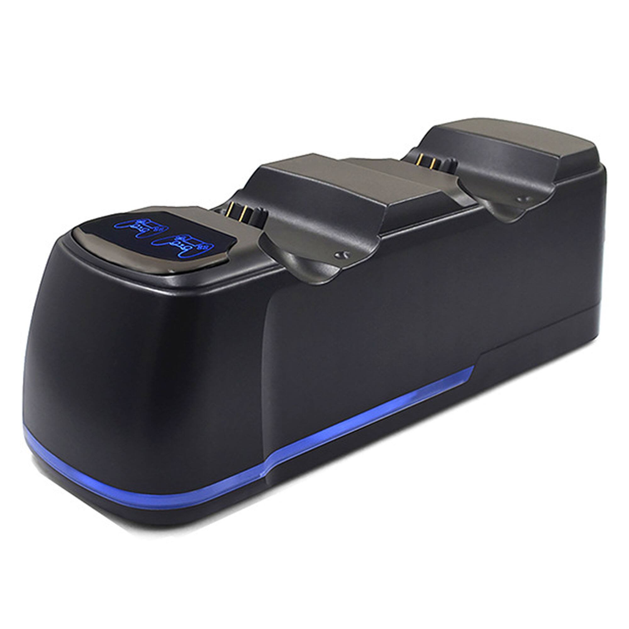 Front. YONWAY - Game Controller Charging Base for 2 PS4 Controllers, Fast Charging Dock Station with Indicator and USB Cable.
