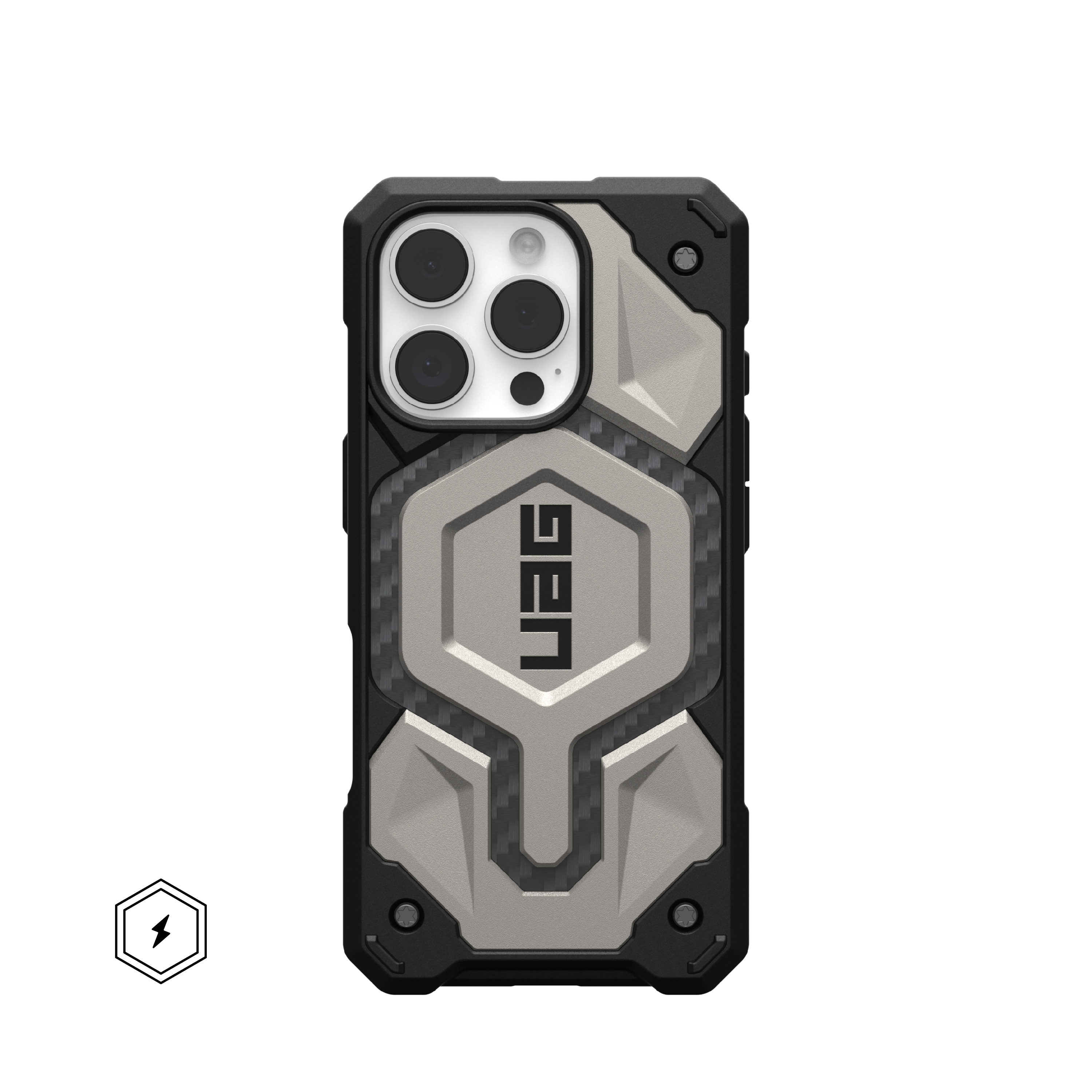 UAG - Monarch Pro Series Case with Magsafe for Apple iPhone 16 Pro - Titanium - Front_Zoom