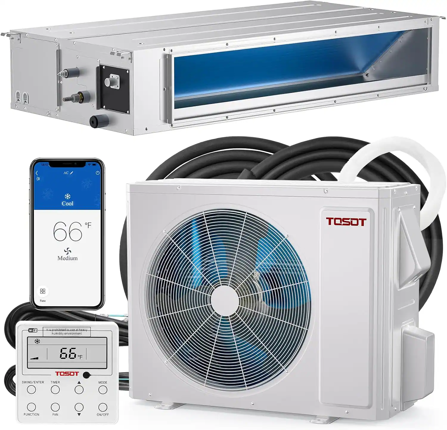 16:17  
CO  
AC  
Cool  
F 66  
TOSOT  
Medium  
88  
Fune  
WI  
Humidity  
66 F  
TOSOT SWING/ENTER TIMER  
MODE  
FUNCTION  
FAN  
ON/OFF