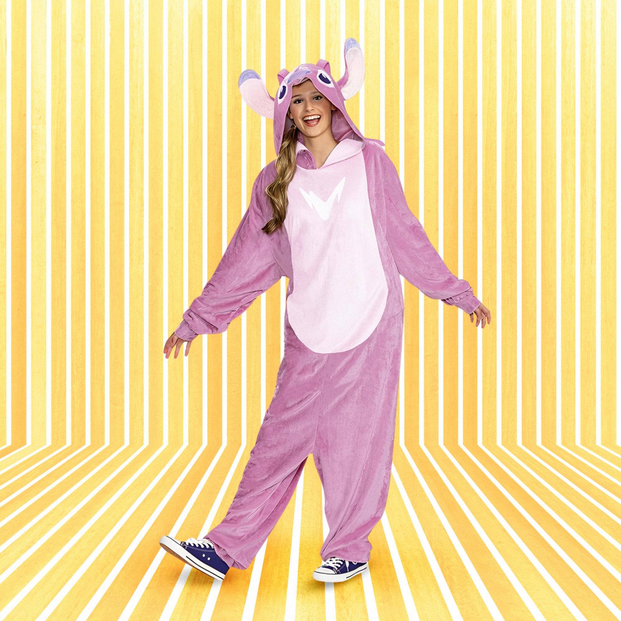 Alt View 3. Disguise - Disney Lilo & Stitch Angel Adult Costume Jumpsuit | L/XL - Purple.