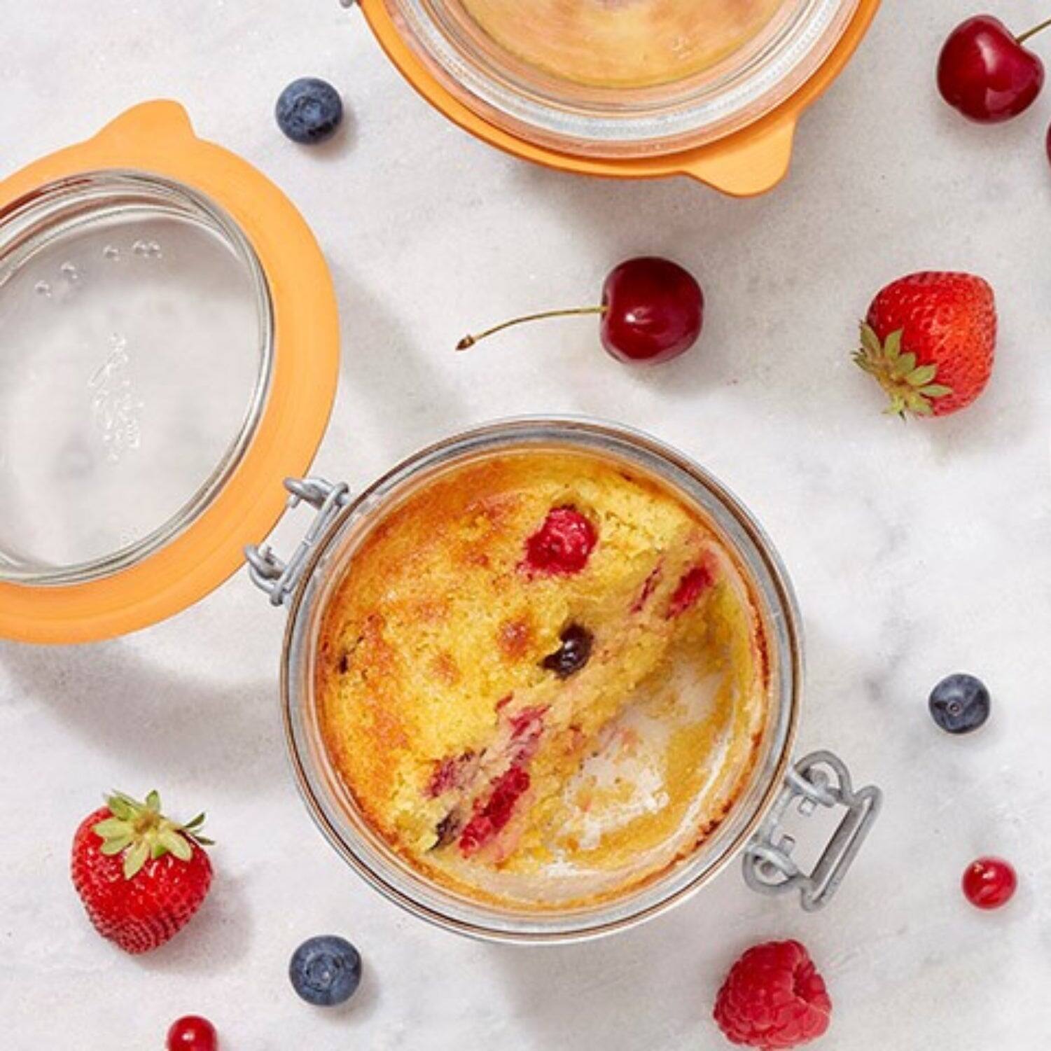 Alt View 3. Le Parfait - Super Terrine - 500ml French Glass Canning Jar w/Straight Body, Airtight Rubber Seal & Glass Lid, 16oz/Pint (Pack of 4).