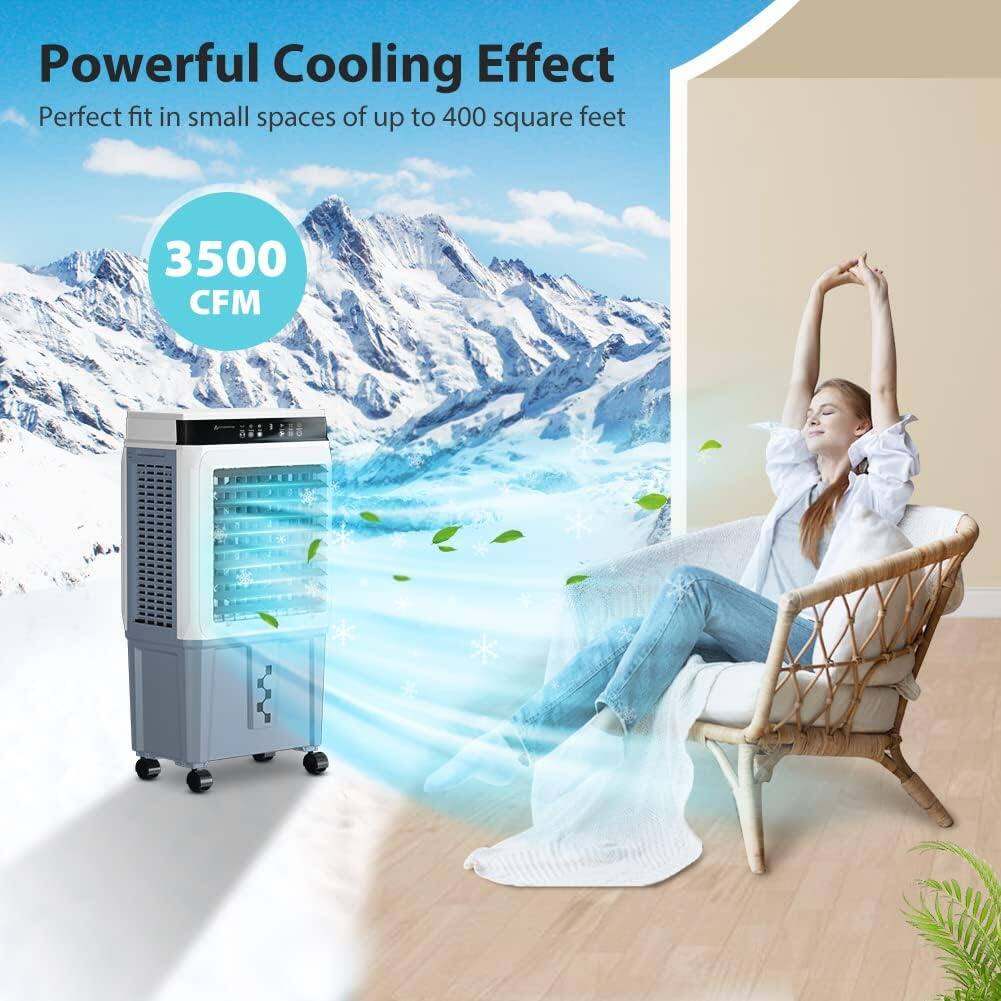 Powerful Cooling Effect  
Perfect fit in small spaces of up to 400 square feet  
3500 CFM