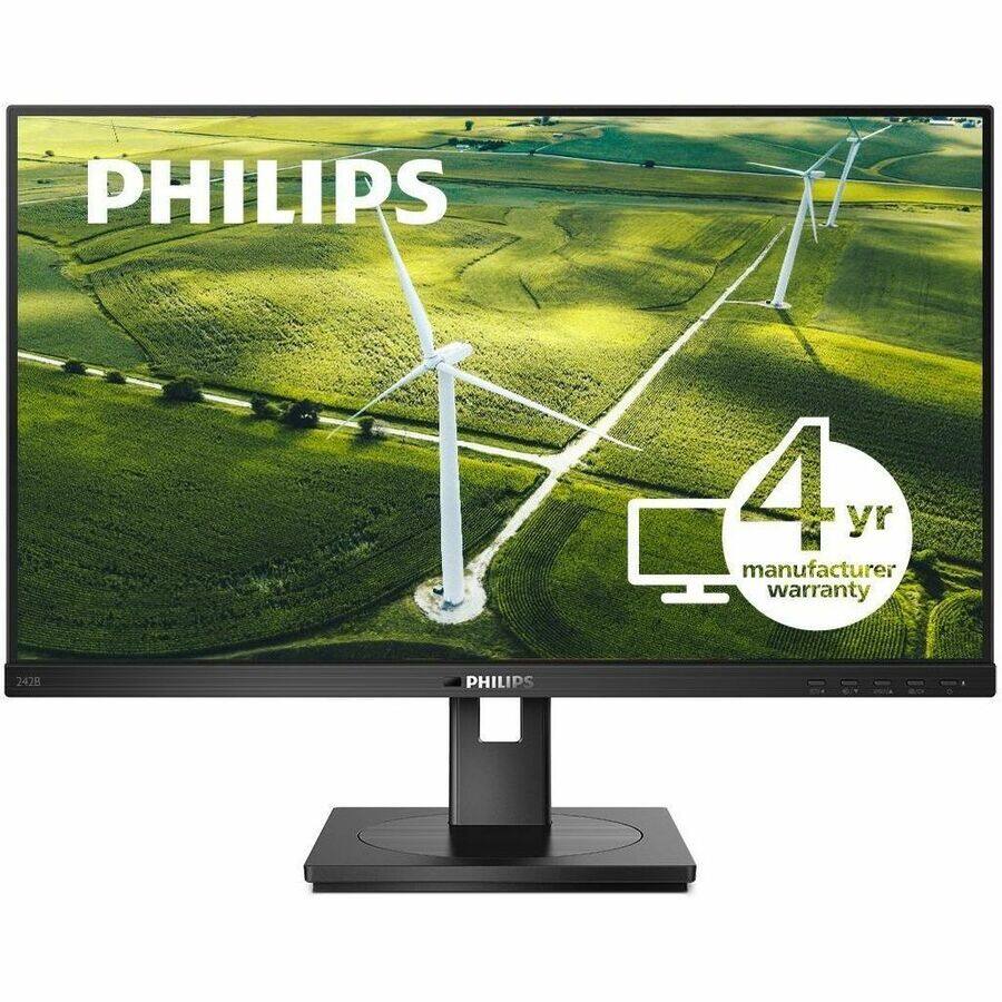Philips 242B1G 24 inch Monitor, LED, FHD, VGA, DVI, HDMI, DP, USB