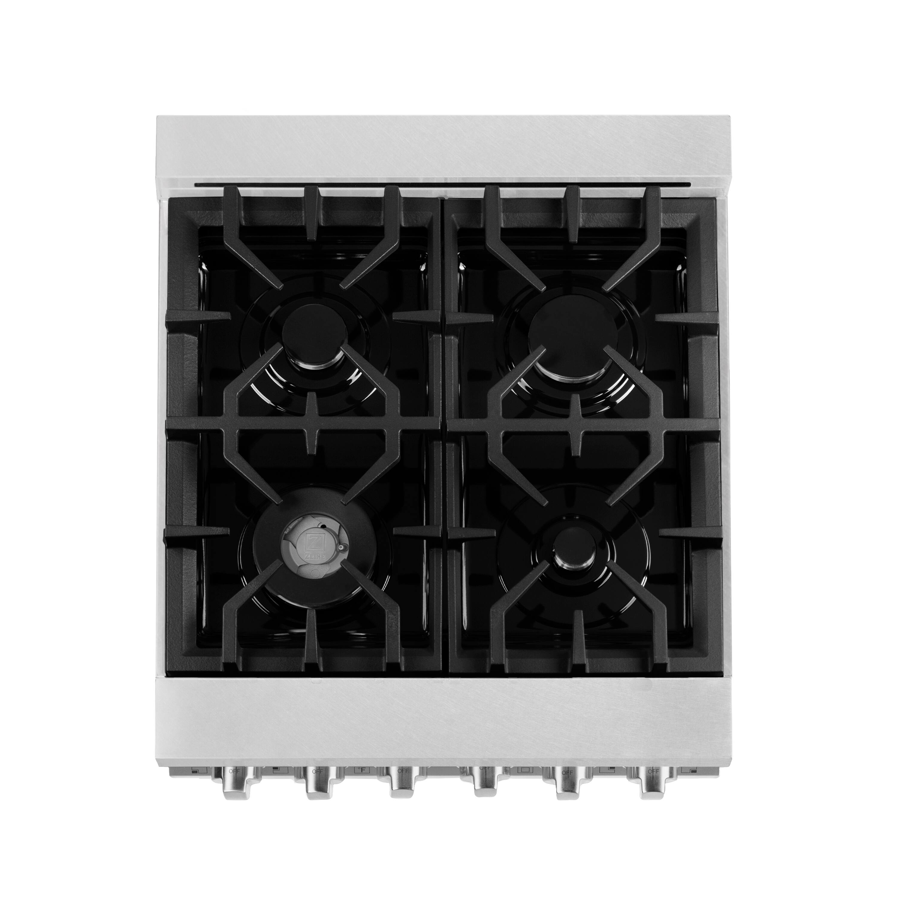 Alt View 3. ZLINE - ZLINE 24 in. Legacy Dual Fuel Range w/ 4 Burners & Oven in Satin Stainless Steel (RAS-SN-24) - Satin Stainless Steel.