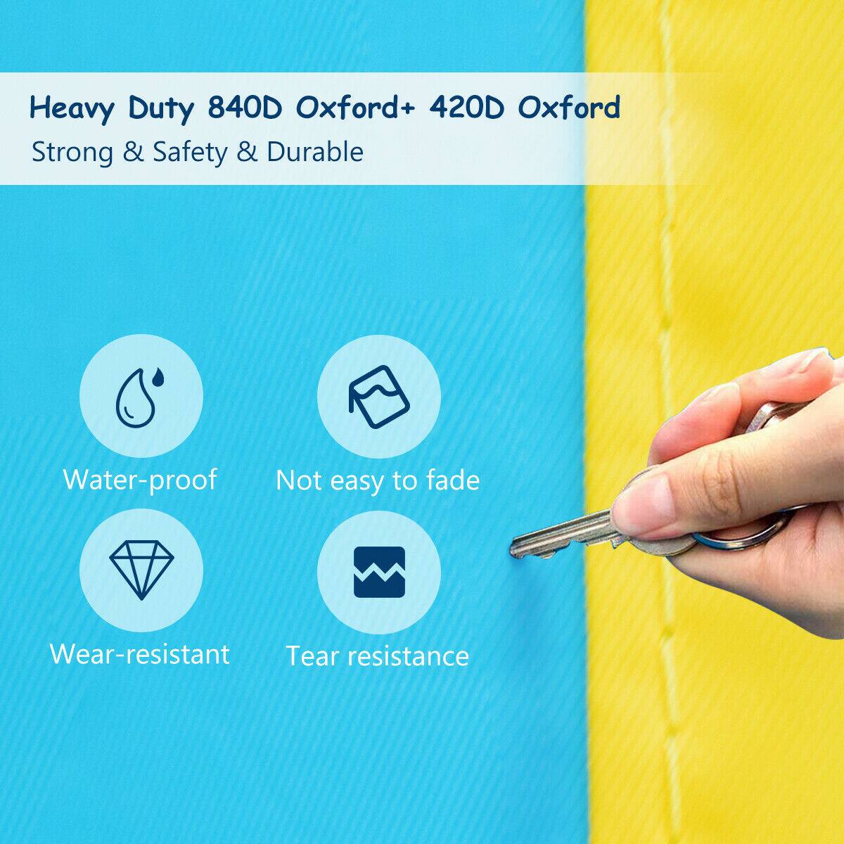 Heavy Duty 840D Oxford+ 420D Oxford  
Strong & Safety & Durable  

Water-proof  
Not easy to fade  
Wear-resistant  
Tear resistance