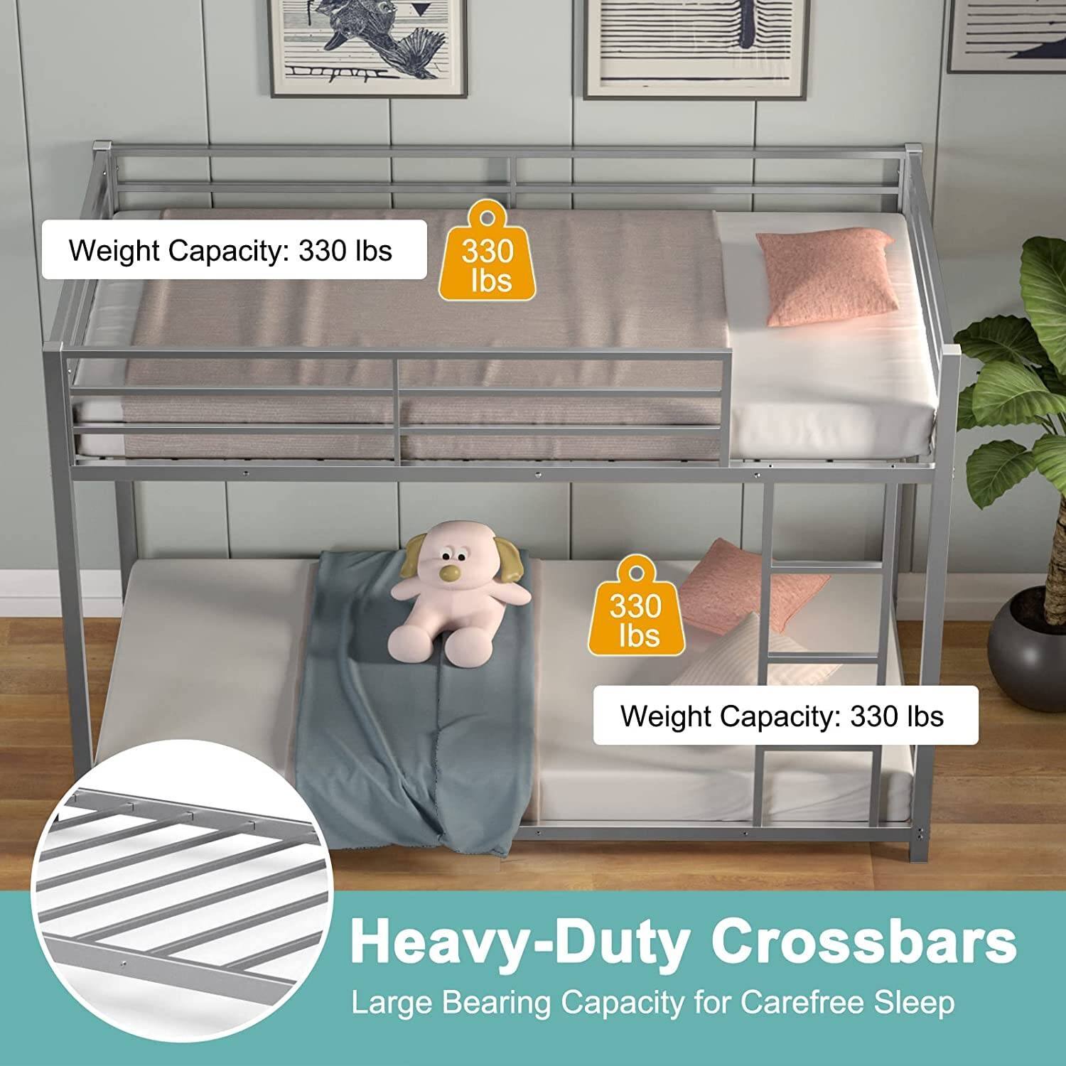 Weight Capacity: 330 lbs, 330 lbs, 330 lbs, Heavy-Duty Crossbars, Large Bearing Capacity for Carefree Sleep