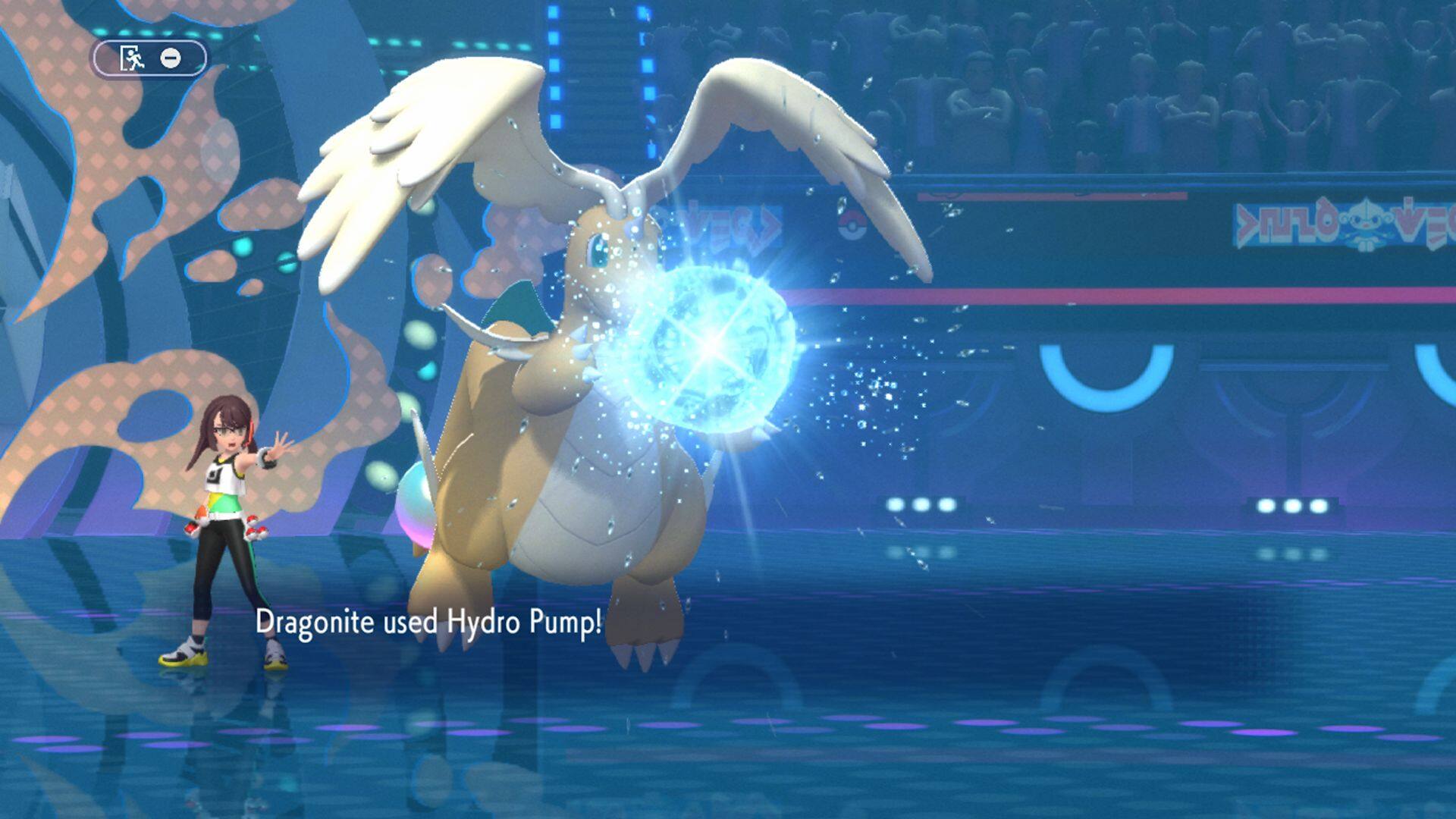 - oru VE I Dragonite used Hydro Pump!