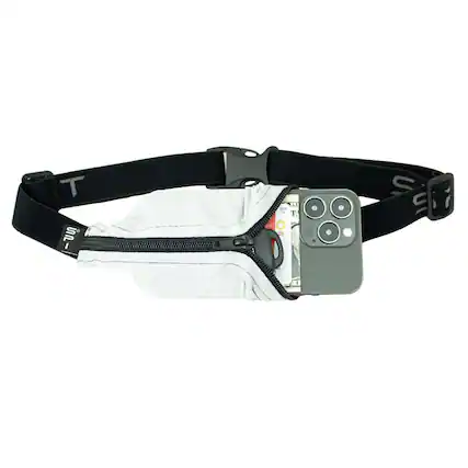 Front. SPIBelt - The Original Running Belt - Cloudy Grey.