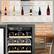Alt View 17. Lanbo - 15 Inch width 26 Bottle Dual Zone Compressor Freestanding/Built-In Wine Fridge with Recessed Interior LED Lighting - Black.