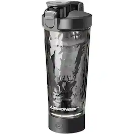 Schertz - Self-Stirring Electric Protein Shaker Bottle, Large, Portable - Black