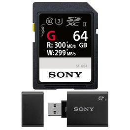 Sony - 64GB UHS-II Tough G-Series SD Card and USB 3.1 SD Card Reader Bundle