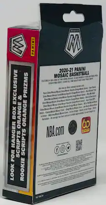 2020-21 Panini Mosaic Basketball 20 Card Hanger Box (Orange Reactive Prizms!)