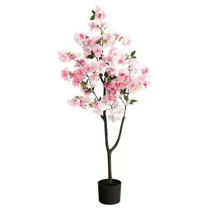 Front. BreeBe - 4' Cherry Blossom Artificial Tree - Pink.