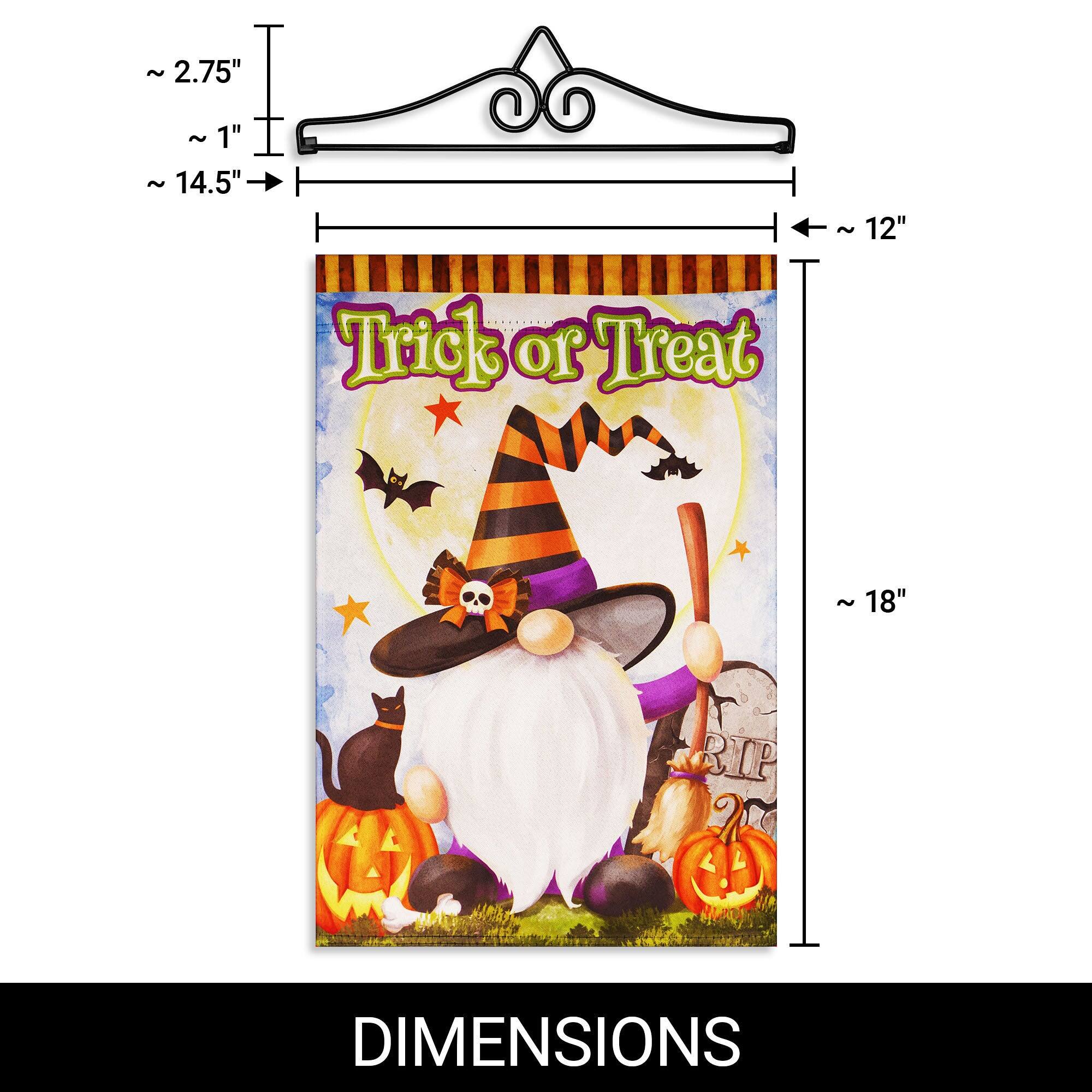 - ~2.75"
- ~1"
- ~14.5"
- ~12"
- ~18"
- Trick or Treat
- RIP
- DIMENSIONS