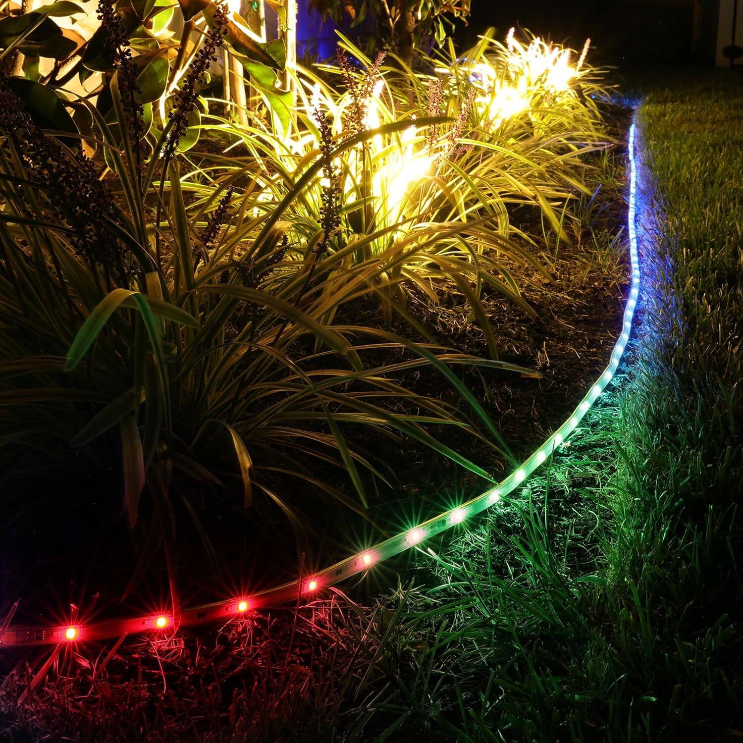 Alt View 1. Monster - Smart 50ft Outdoor LED Strip Lights, Multicolor Flow LED Lights for Patio & Backyard, Weather-Resistant, Sound Reactive - Multicolor.