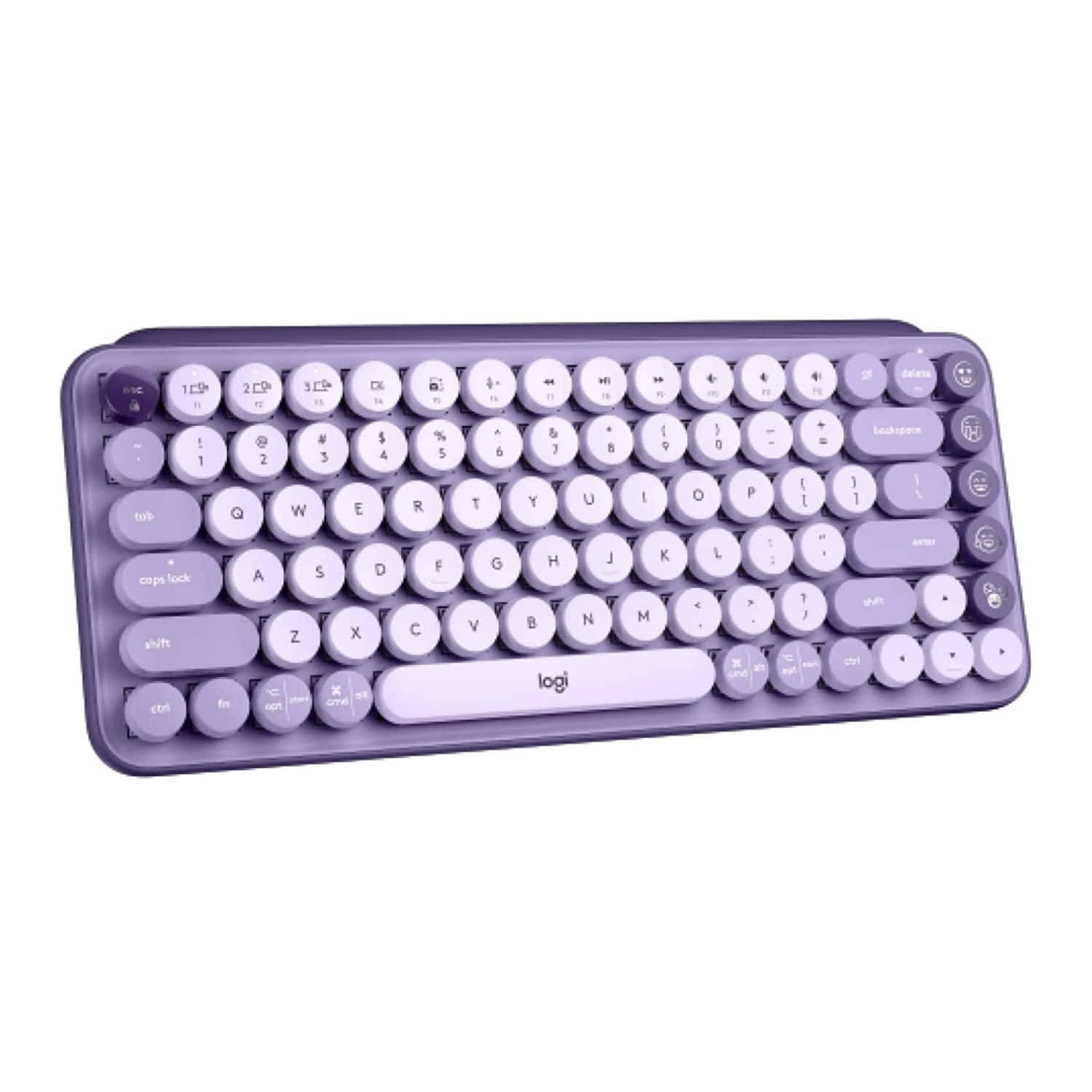 Logitech - Pop Keys Wireless Mechanical Keyboard with Emoji Keys (Cosmos) - Purple