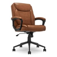 Click365 - Transform 1.0 Vegan Leather Desk Office Chair - Cognac - Front_Zoom