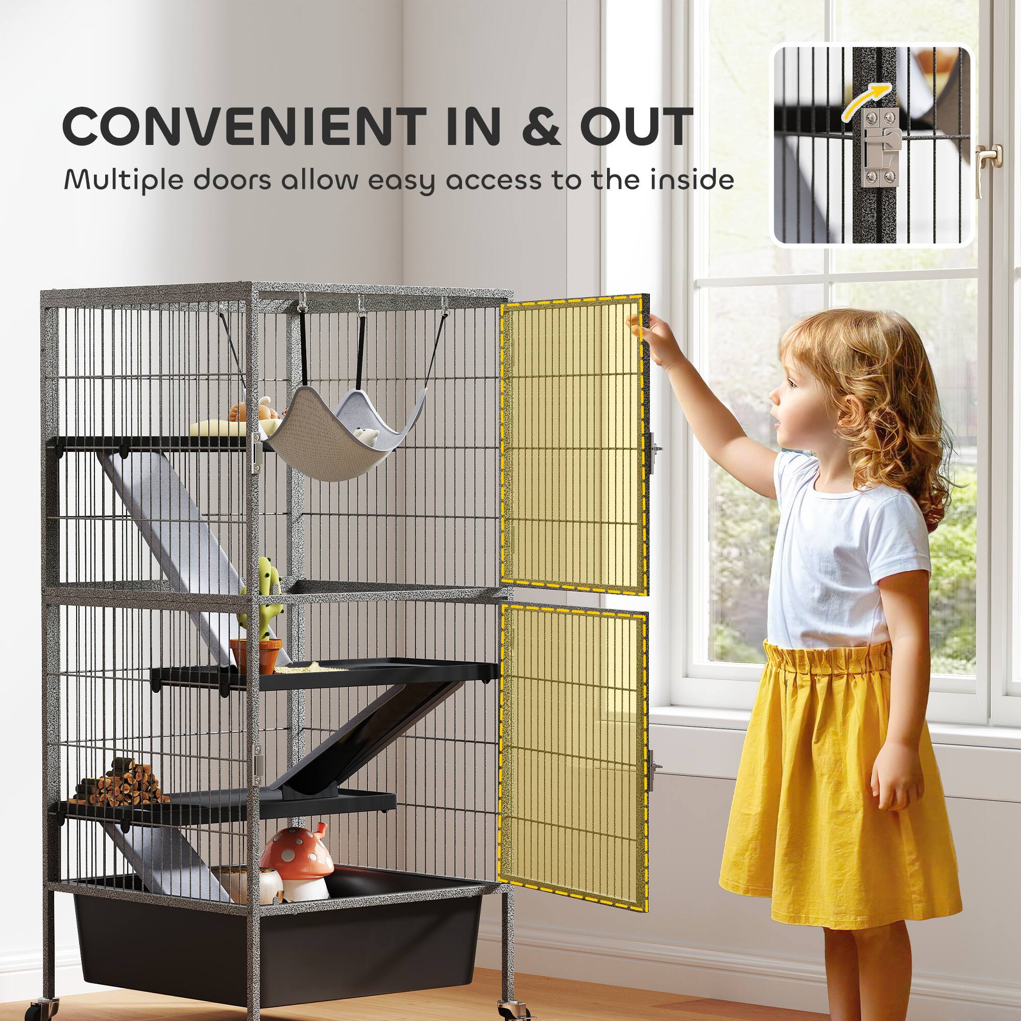 CONVENIENT IN & OUT  
Multiple doors allow easy access to the inside