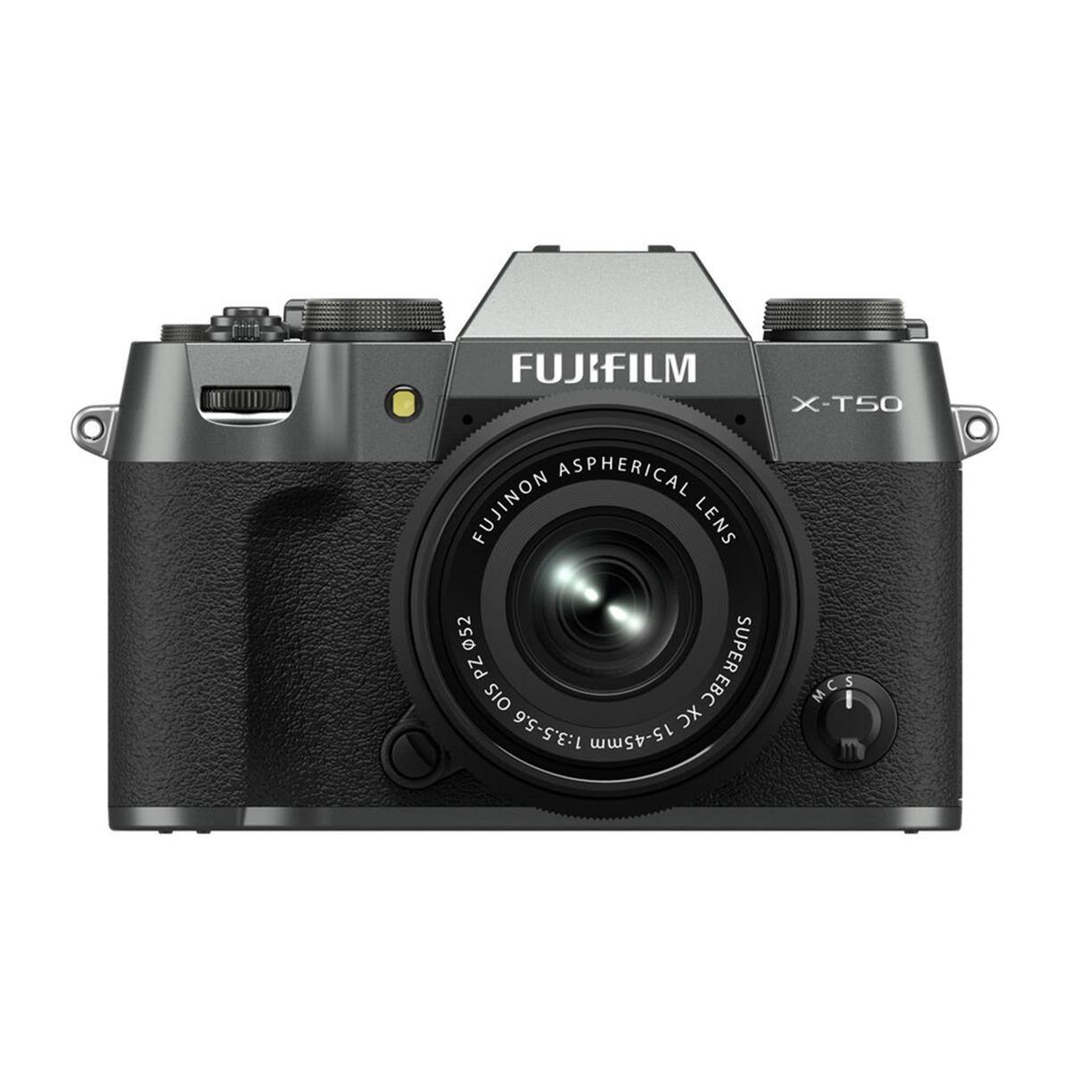 FUJIFILM X-T50 X ASPHERICAL FUJINON LENS 52 SUPER PZ C S OIS EBC MCS M I 1:3.5-5.6 XC 15-45mm