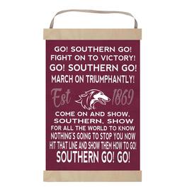 Jardine - Southern Illinois Salukis 12'' x 20'' Fight Song Banner Sign - Maroon