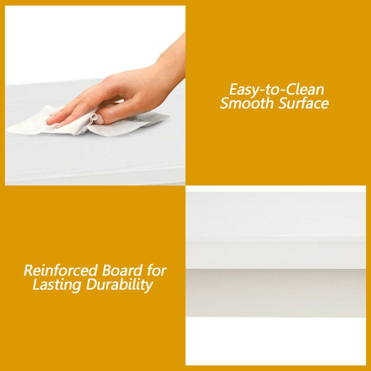 Easy-to-Clean Smooth Surface
Reinforced Board for Lasting Durability