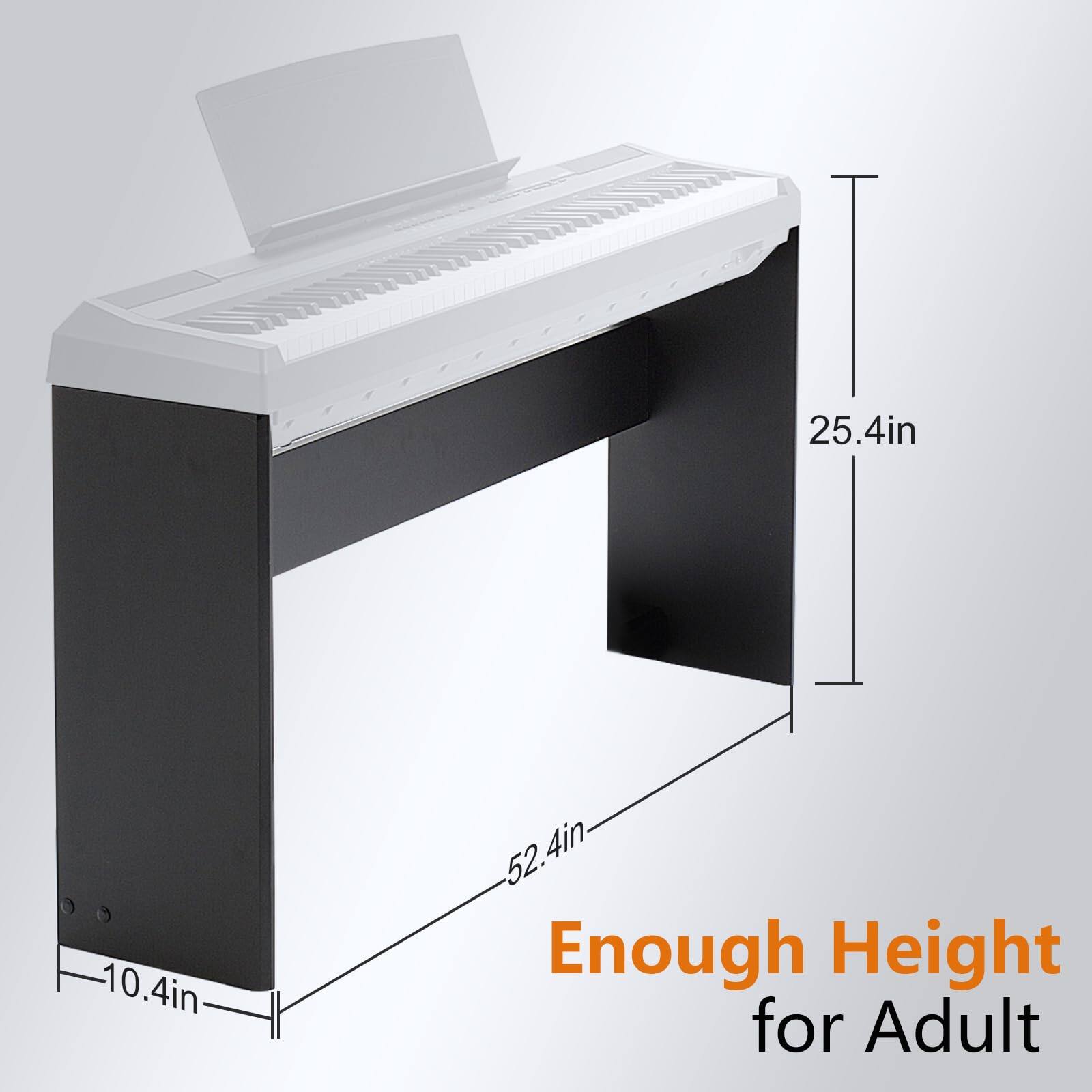 25.4 in  
10.4 in  
52.4 in  
Enough Height for Adult