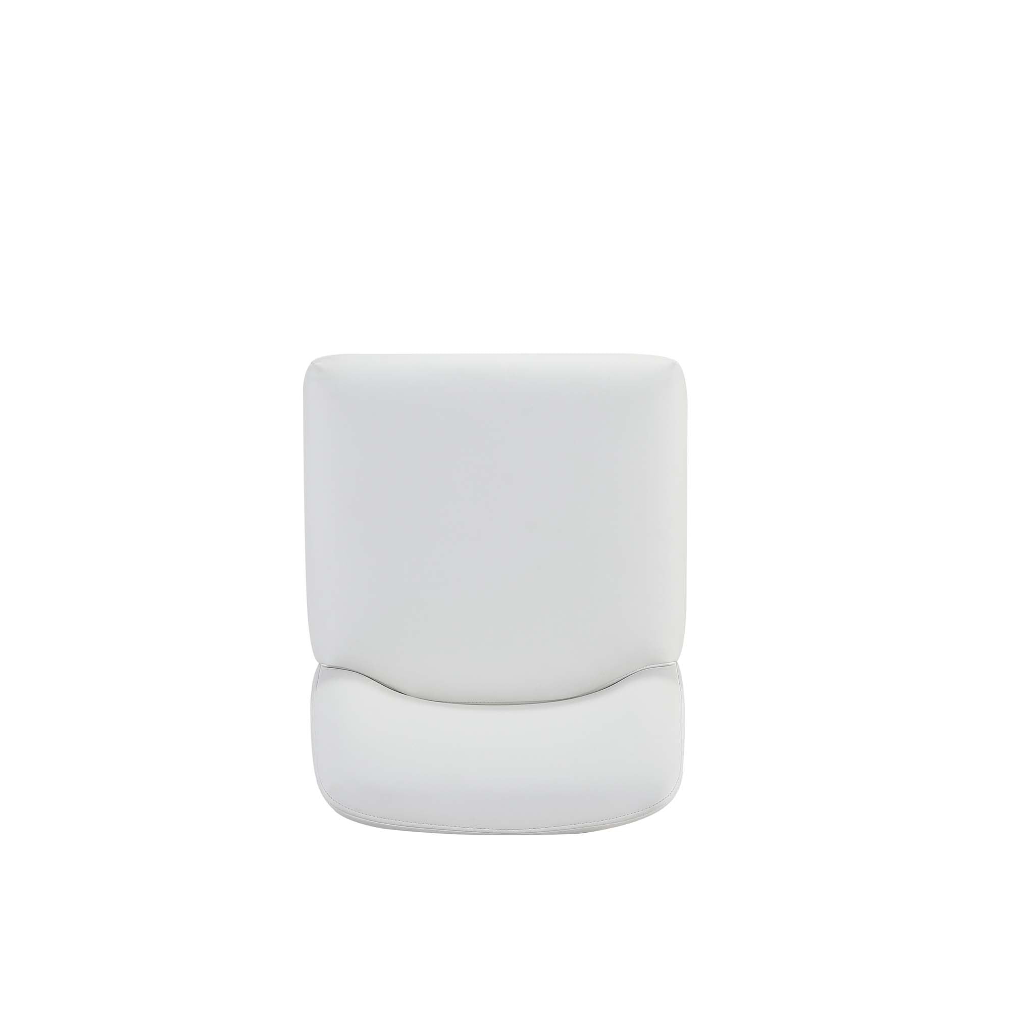 Alt View 6. Manhattan Comfort - Serena Modern Metal Upholstered Barstool - Set of 3 - White.