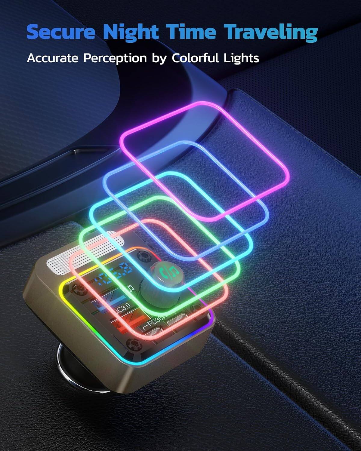 Secure Night Time Traveling  
Accurate Perception by Colorful Lights  
QC3.0 0 - PD36