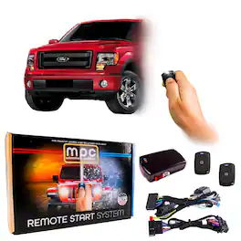 MPC - 1-Button Remote Start Kit For 2011-2014 Ford F-150 - Key-to-Start - T-Harness - Black