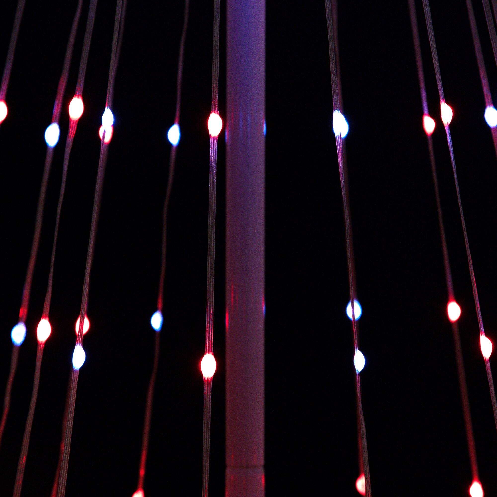 Alt View 7. Northlight - LED Lighted Color Changing Multiple Function Outdoor Christmas Cone Tree - 6' - White.