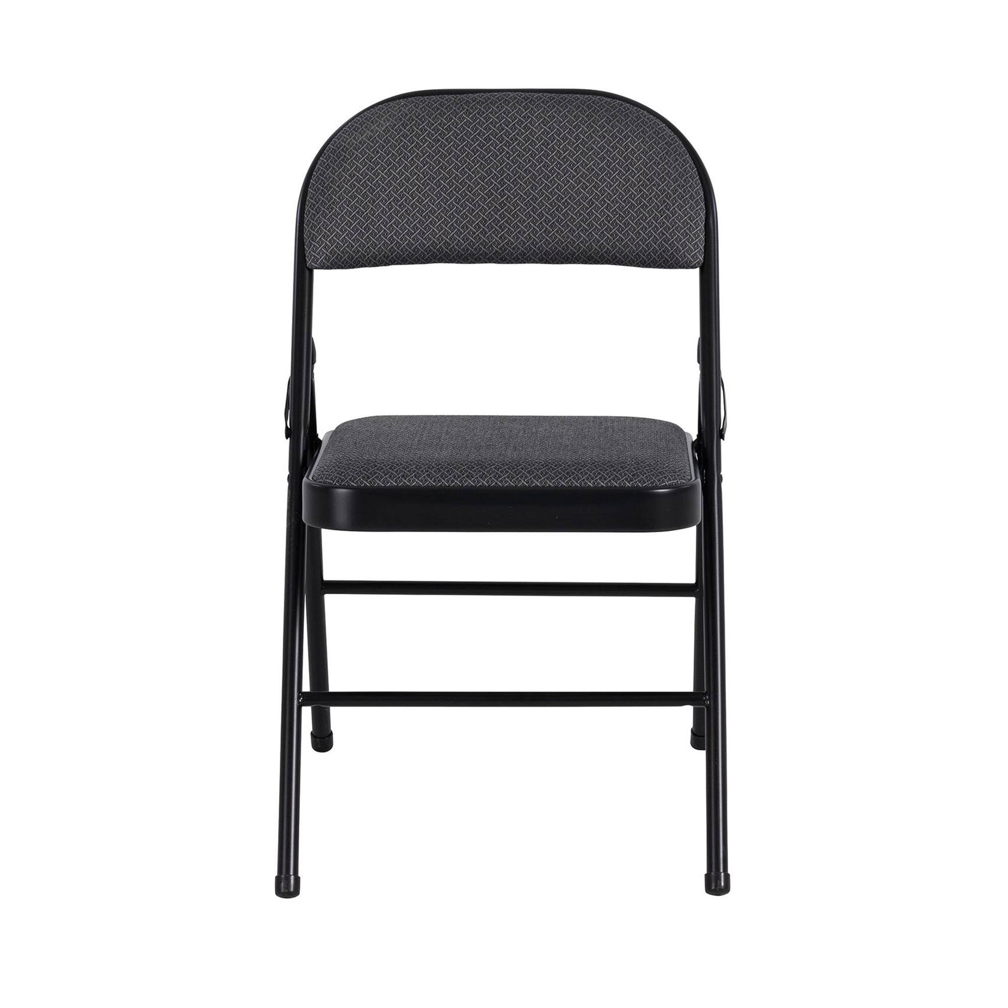 Alt View 5. Peakform - Peakform Folding Vinyl Padded Chair with Comfortable Seat Cushion, 4 Pack, Black - black.