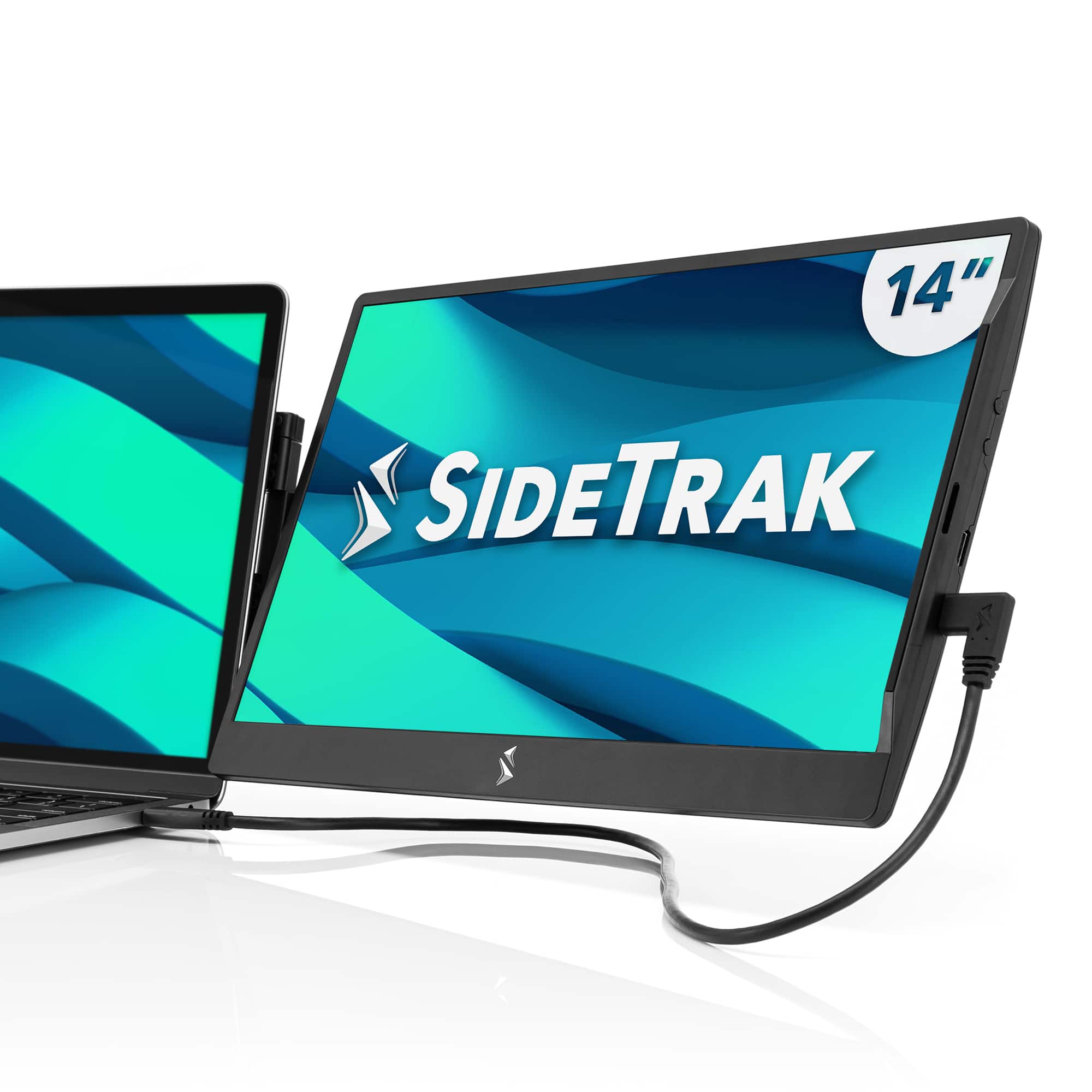 SideTrak - Swivel 14" Attachable Portable Monitor – - Black - Front_Zoom