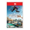The text on the image reads: "1 2 Nintendo Switch. Tony Hawk's Pro Skater 3+4. Teen. ESRB Rating: E10+. Full game download included. Activision."
