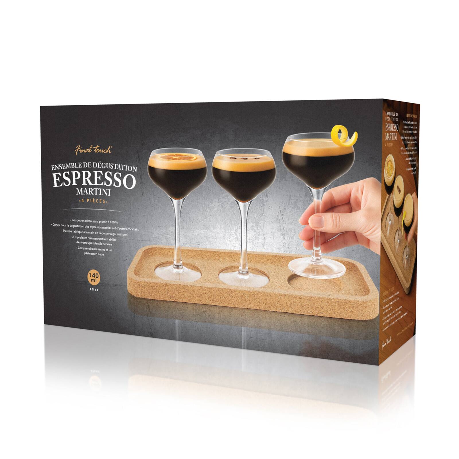 Final Touch ENSEMBLE DE DÉGUSTATION ESPRESSO MARTINI 4 PIÈCES.

EXPRESSION BARTINI

Couper à cristal and piomb 100% Cona pour a dégustation des expresser martinis x 1 autres-mocktails Patese supided to hot M Vege portuges natural -Empreistes- qui enventla inliden des verey pendentle service Comprend diet VERY U a platesse e lege

140 ml
4%oz